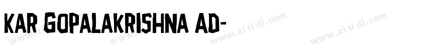 Kar Gopalakrishna Ad字体转换